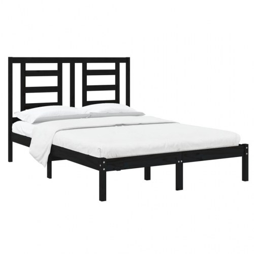 Sengeramme 120x190 cm Small Double massivt træ sort
