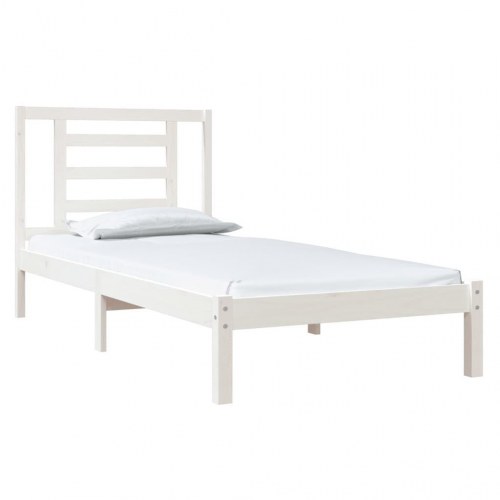 Sengeramme uden madras i massivt fyrretræ 90 x 200 cm - hvid
