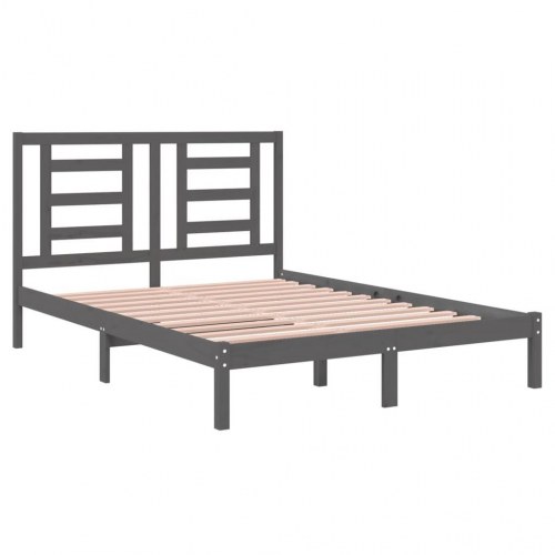 Sengeramme 150x200 cm King Size massivt fyrretræ grå