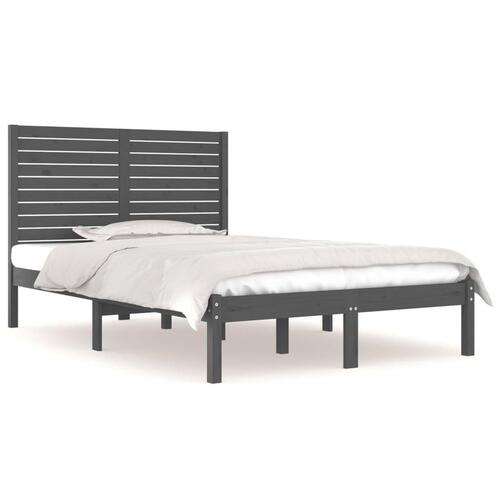 Sengeramme 120x190 cm Small Double massivt træ grå