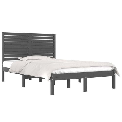 Sengeramme 120x190 cm Small Double massivt træ grå