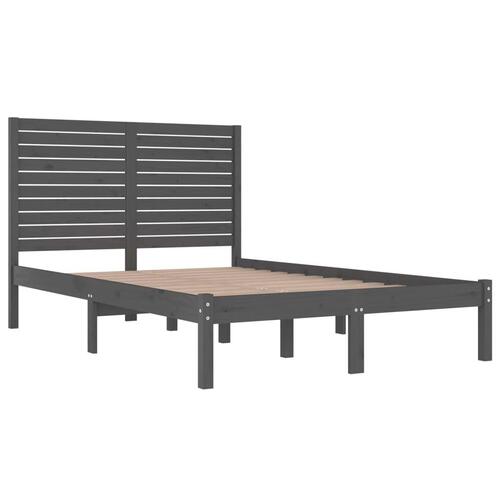 Sengeramme 120x190 cm Small Double massivt træ grå