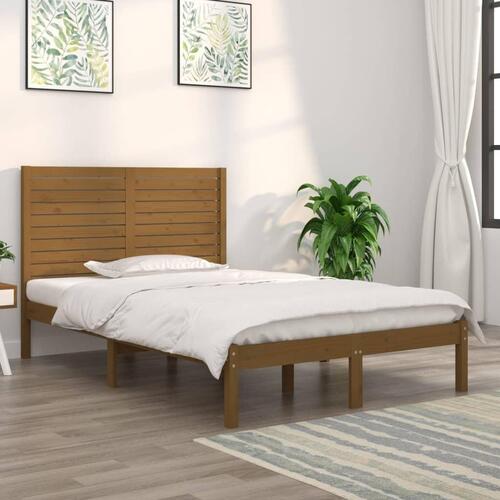 Sengeramme 120x190 cm Small Double massivt træ gyldenbrun