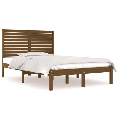 Sengeramme 120x190 cm Small Double massivt træ gyldenbrun