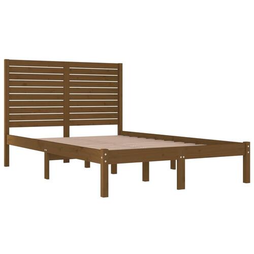 Sengeramme 120x190 cm Small Double massivt træ gyldenbrun