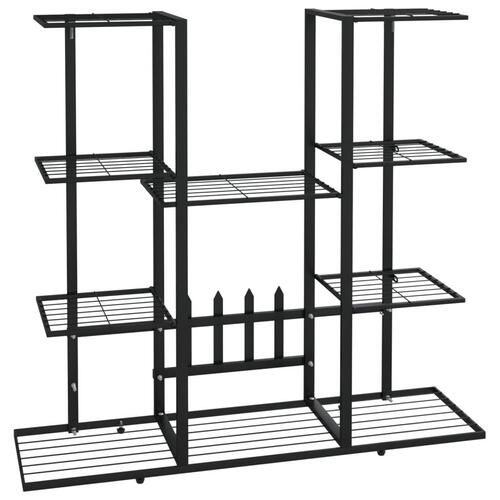 Blomsterstativ 94,5x25x89 cm jern sort