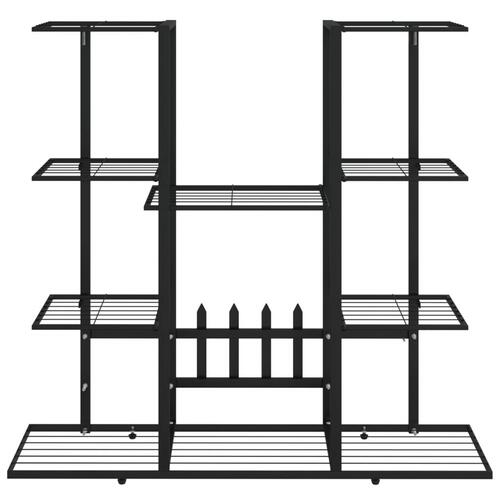 Blomsterstativ 94,5x25x89 cm jern sort