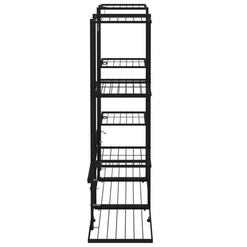 Blomsterstativ 94,5x25x89 cm jern sort