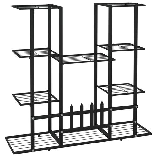 Blomsterstativ 94,5x25x89 cm jern sort