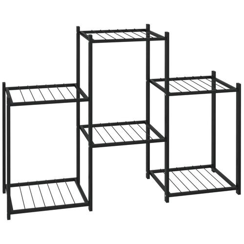 Blomsterstativ 83x25x60 cm jern sort