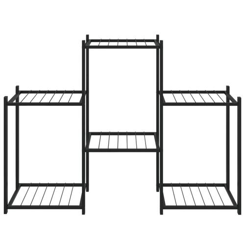 Blomsterstativ 83x25x60 cm jern sort