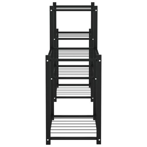 Blomsterstativ 83x25x60 cm jern sort