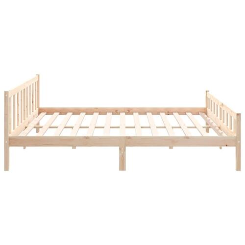 Sengeramme uden madras 160x200 cm massivt træ