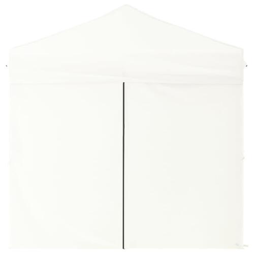 Foldbart festtelt med sidevægge 2x2 m hvid