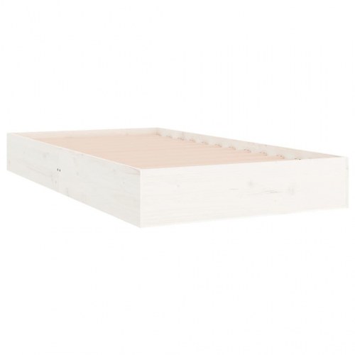 Sengeramme 90x200 cm i massivt fyrretræ - hvid