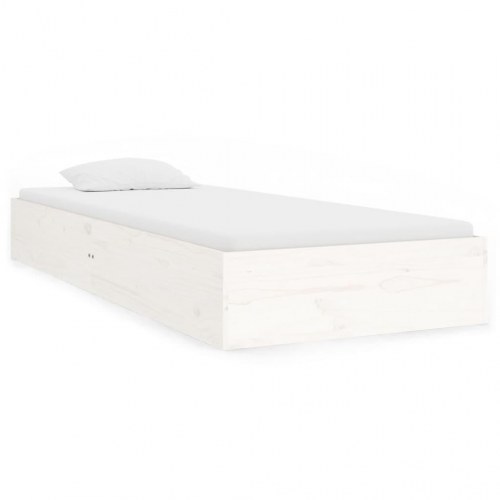 Sengeramme 75x190 cm Small Single massivt træ hvid