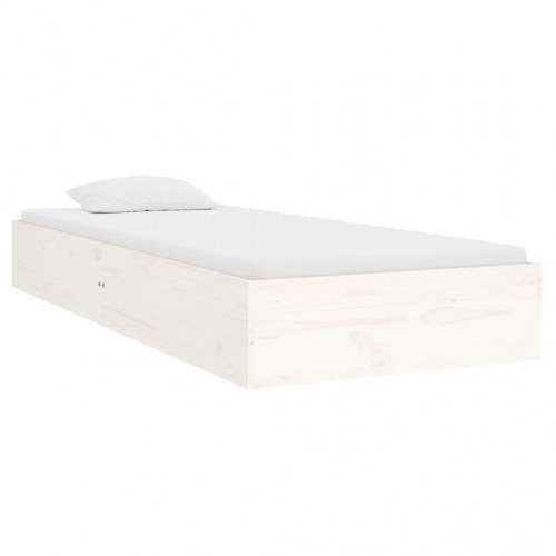 Sengeramme 75x190 cm Small Single massivt træ hvid