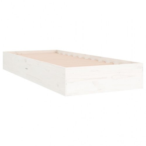 Sengeramme 75x190 cm Small Single massivt træ hvid