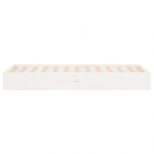 Sengeramme 75x190 cm Small Single massivt træ hvid