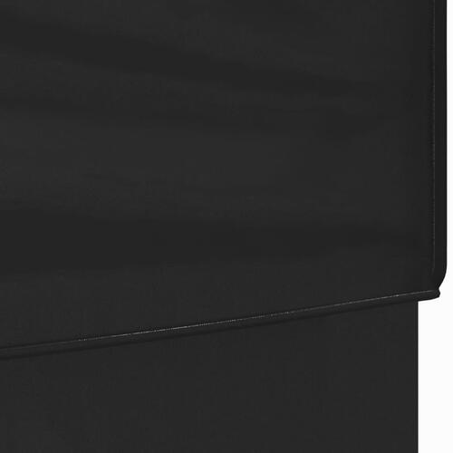 Foldbart festtelt med sidevægge 2x2 m sort