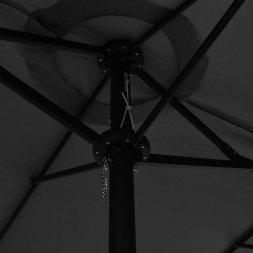 Udendørs parasol med aluminiumsstang 460 x 270 cm antracitgrå