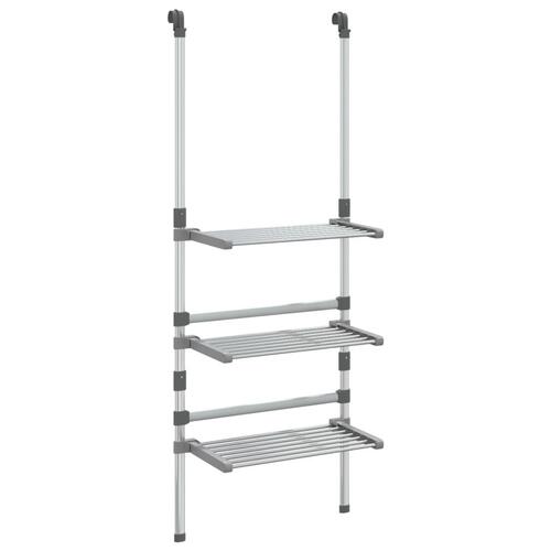 Hængende tørrestativ 3 niveauer aluminium