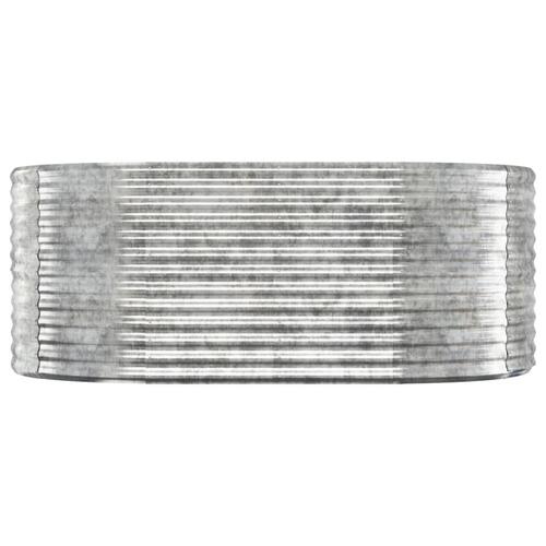 Plantekasse 175x100x68 cm pulverlakeret stål sølvfarvet