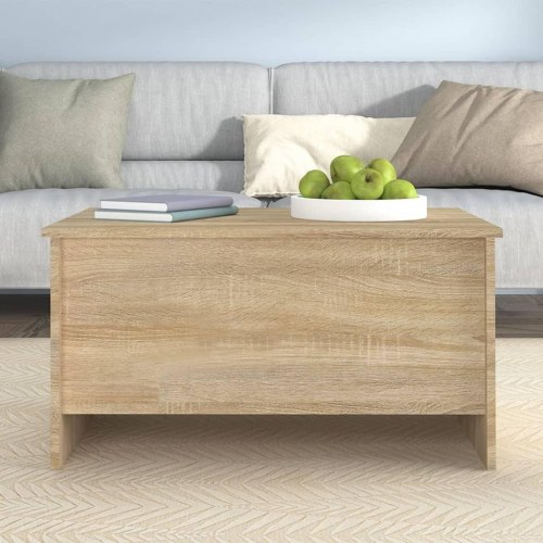 Sofabord med løftetop - 80 × 55,5 × 41,5 cm - konstrueret træ i sonoma-eg