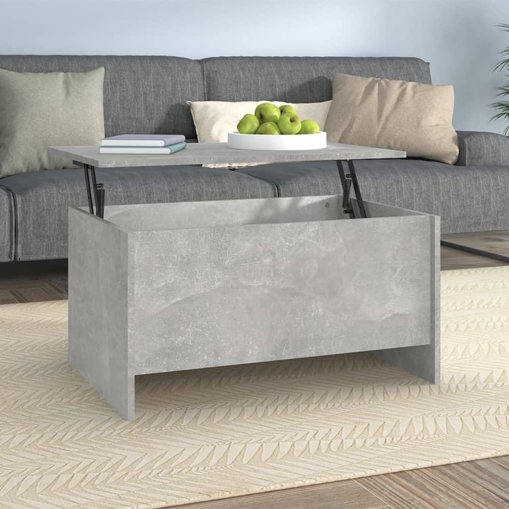 Sofabord 80x55,5x41,5 cm konstrueret træ betongrå