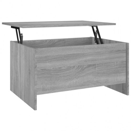 Sofabord med løftetop - 80 × 55,5 × 41,5 cm i grå sonoma-eg