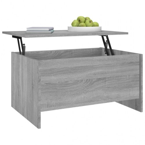 Sofabord med løftetop - 80 × 55,5 × 41,5 cm i grå sonoma-eg