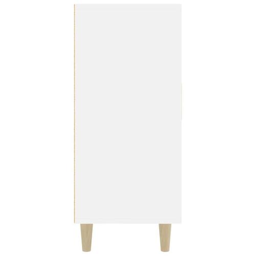 Skab 90x34x80 cm konstrueret træ hvid højglans