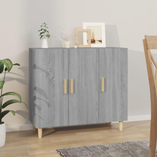 Skænk 90 x 34 x 80 cm - grå sonoma-eg