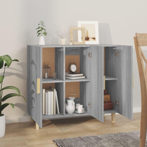 Skænk 90 x 34 x 80 cm - grå sonoma-eg