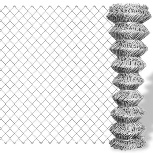 Trådhegn 15x1,5 m galvaniseret stål sølvfarvet