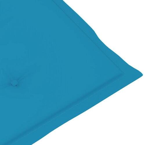 Stolehynder m. høj ryg 4 stk. 120x50x3 cm stof blå
