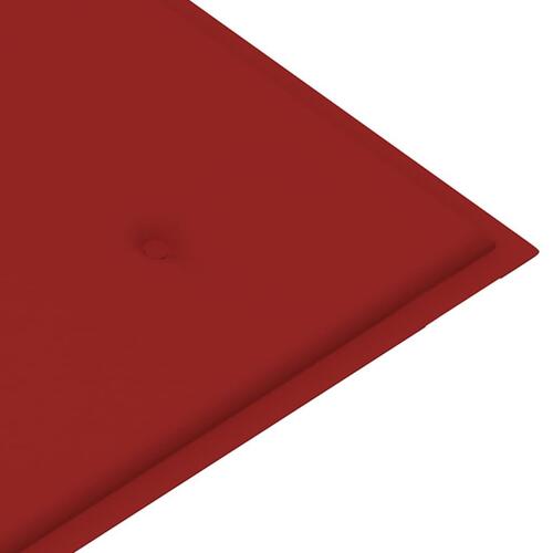 Hynde til havebænk 100x50x3 cm oxfordstof rød