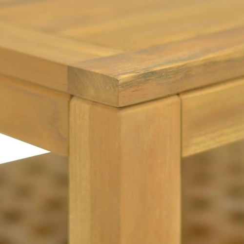 Sofabord 60x60x40 cm massivt teaktræ