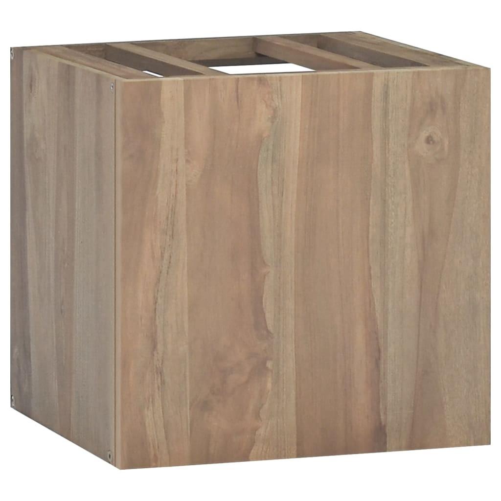 Væghængt badeværelsesskab 46x25,5x40 cm massivt teaktræ
