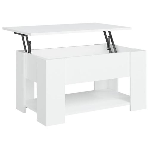 Sofabord 79x49x41 cm konstrueret træ hvid