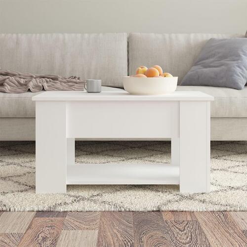 Sofabord 79x49x41 cm konstrueret træ hvid