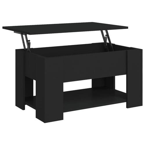 Sofabord 79x49x41 cm konstrueret træ sort
