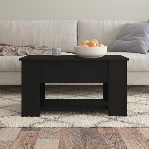Sofabord 79x49x41 cm konstrueret træ sort