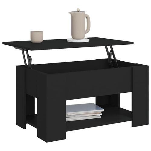 Sofabord 79x49x41 cm konstrueret træ sort