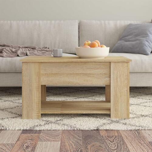Sofabord 79x49x41 cm konstrueret træ sonoma-eg