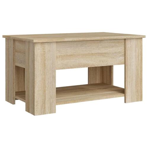 Sofabord 79x49x41 cm konstrueret træ sonoma-eg