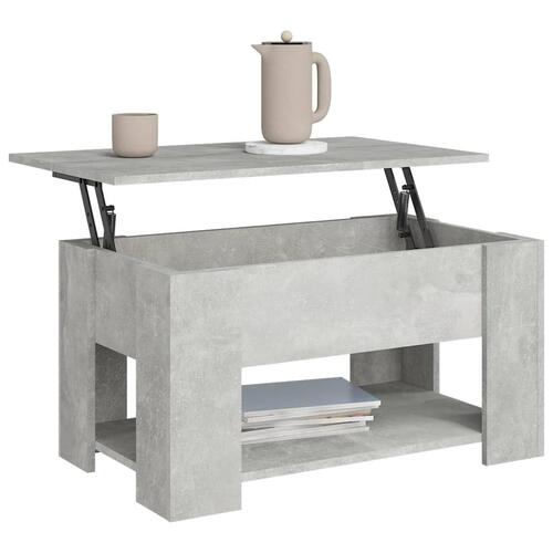 Sofabord 79x49x41 cm konstrueret træ betongrå