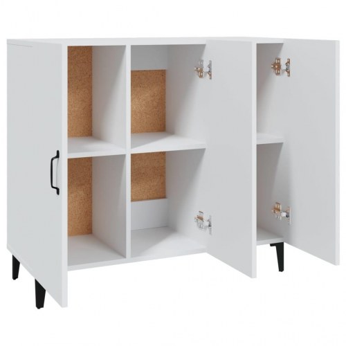 Skænk 90 x 34 x 80 cm i konstrueret træ - hvid