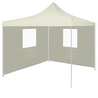 Foldbart telt med 2 vægge 3 x 3 m cremefarvet