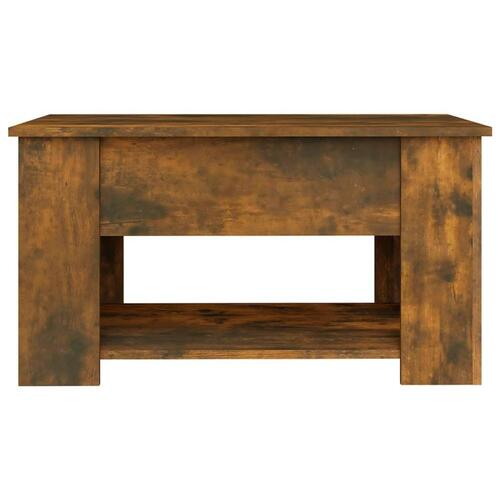 Sofabord 79x49x41 cm konstrueret træ røget egetræ